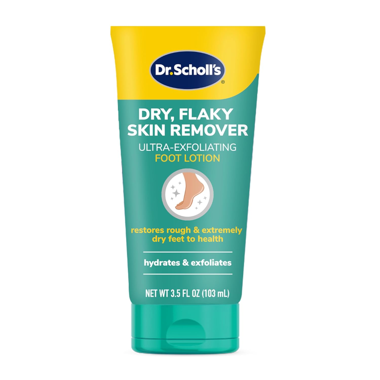 Dr Scholl’s Dry, Flaky Skin Remover Ultra Exfoliating Foot Lotion with Urea for Rough Dry Cracked Feet, Heal and Moisturize for Healthy Looking Feet, Intensive Foot Care, Alpha Hydroxy Acids, 3.5 oz Dr Scholl’s Dry, Flaky Skin Remover Ultra Exfoliating Foot Lotion with Urea for Rough Dry Cracked Feet, Heal and Moisturize for Healthy Looking Feet, Intensive Foot Care, Alpha Hydroxy Acids, 3.5 oz