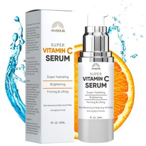 Super Vitamin C Serum for Women over 70: Hyaluronic Acid Serum for Face, Dark Spot Remover and Wrinkle Reduction – Lifting, Smoothing, Moisturizing, All in One Skin Care Formula, 1 fl oz