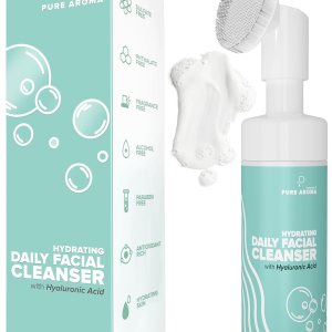 Pure Aroma Hydrating Daily Facial Cleanser | Foaming Face Wash & Makeup Remover With Hyaluronic Acid, Glycerin | For All Type Of Skin | Fragrance-Free, Paraben-Free, Sulfate-Free