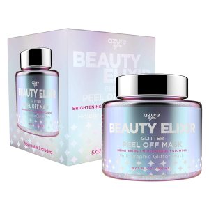 AZURE Beauty Elixir Holographic Peel Off Moisturizing Face Mask – Reduces Wrinkles, Fine Lines & Acne Scars | Removes Blackheads & Dirt and Oil | Repairs Uneven Skin Tone – 150mL / 5.07 fl.oz.