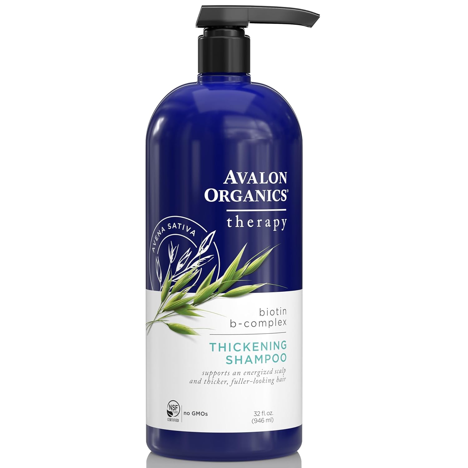Avalon Organics Therapy Biotin B-Complex Thickening Shampoo, For an Energized Scalp and Thicker, Fuller-Looking Hair, 32 Fluid Ounces Avalon Organics Therapy Biotin B-Complex Thickening Shampoo, For an Energized Scalp and Thicker, Fuller-Looking Hair, 32 Fluid Ounces