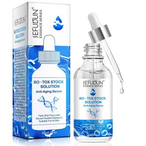 Botox Stock Solution Facial Serum, Botox Face Serum with Vitamin C & E, Instant Face Lift & Anti Aging Serum, Reduce Fine Lines, Wrinkles, Boost Skin Collagen, Hydrate & Plump Skin