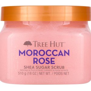 Tree Hut Shea Sugar Scrub Moroccan Rose, 18oz, Ultra Hydrating and Exfoliating Scrub for Nourishing Essential Body Care (Pack of 3)