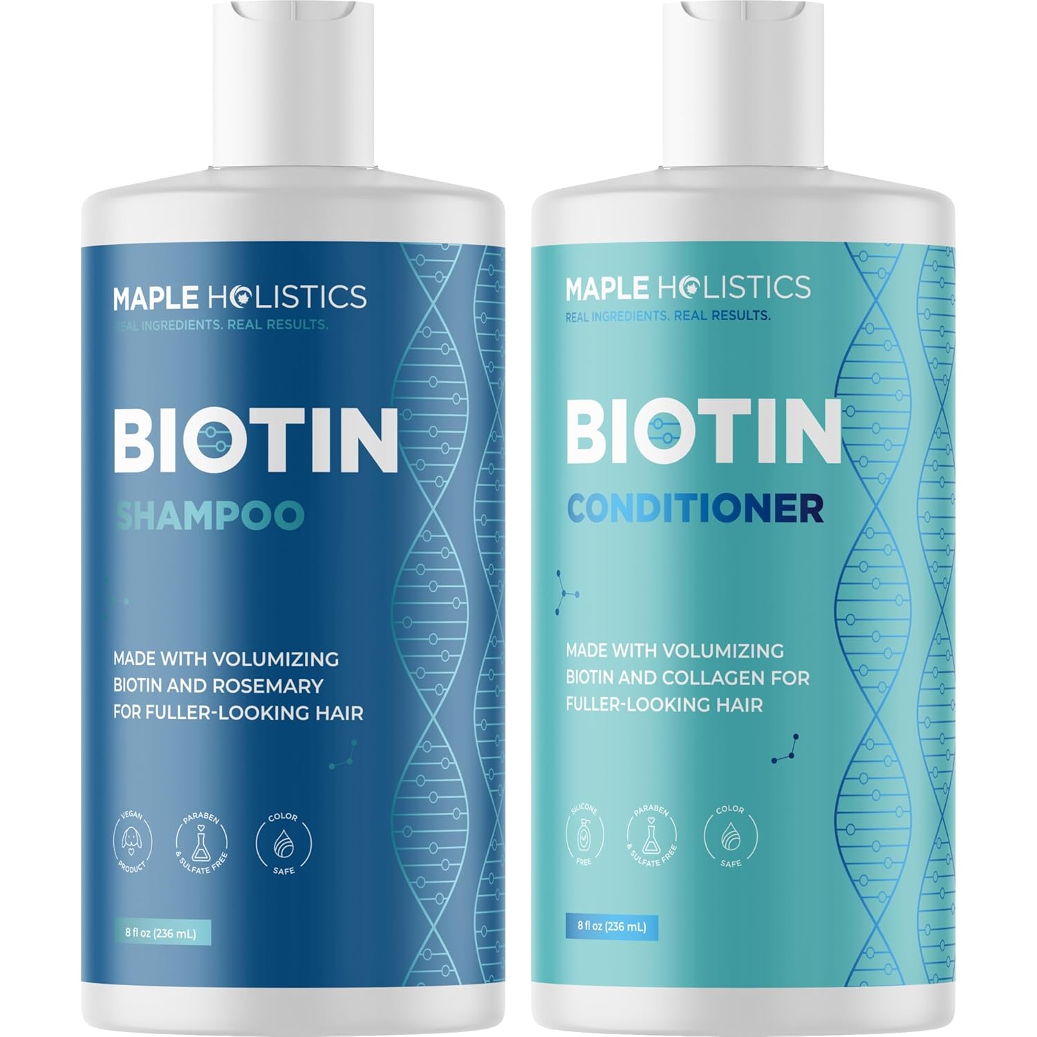 Volumizing Biotin Shampoo and Conditioner Set – Sulfate Free Shampoo and Conditioner for Dry Damaged Hair Care – Thinning Hair Shampoo and Conditioner with Nourishing Biotin and Rosemary Oil (8oz) Volumizing Biotin Shampoo and Conditioner Set – Sulfate Free Shampoo and Conditioner for Dry Damaged Hair Care – Thinning Hair Shampoo and Conditioner with Nourishing Biotin and Rosemary Oil (8oz)