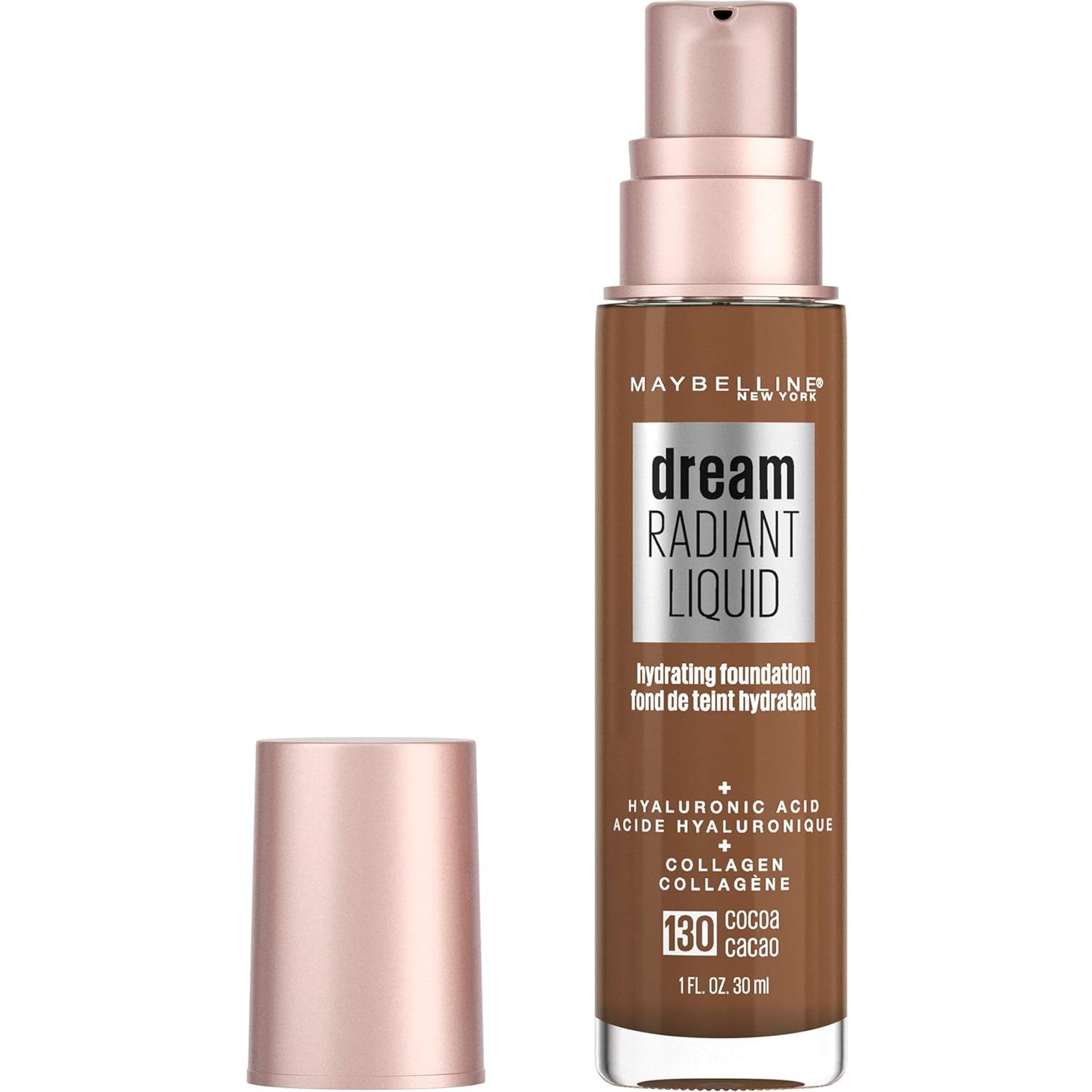 Maybelline Dream Radiant Liquid Medium Coverage Hydrating Makeup, Lightweight Liquid Foundation, Cocoa, 1 Count Maybelline Dream Radiant Liquid Medium Coverage Hydrating Makeup, Lightweight Liquid Foundation, Cocoa, 1 Count