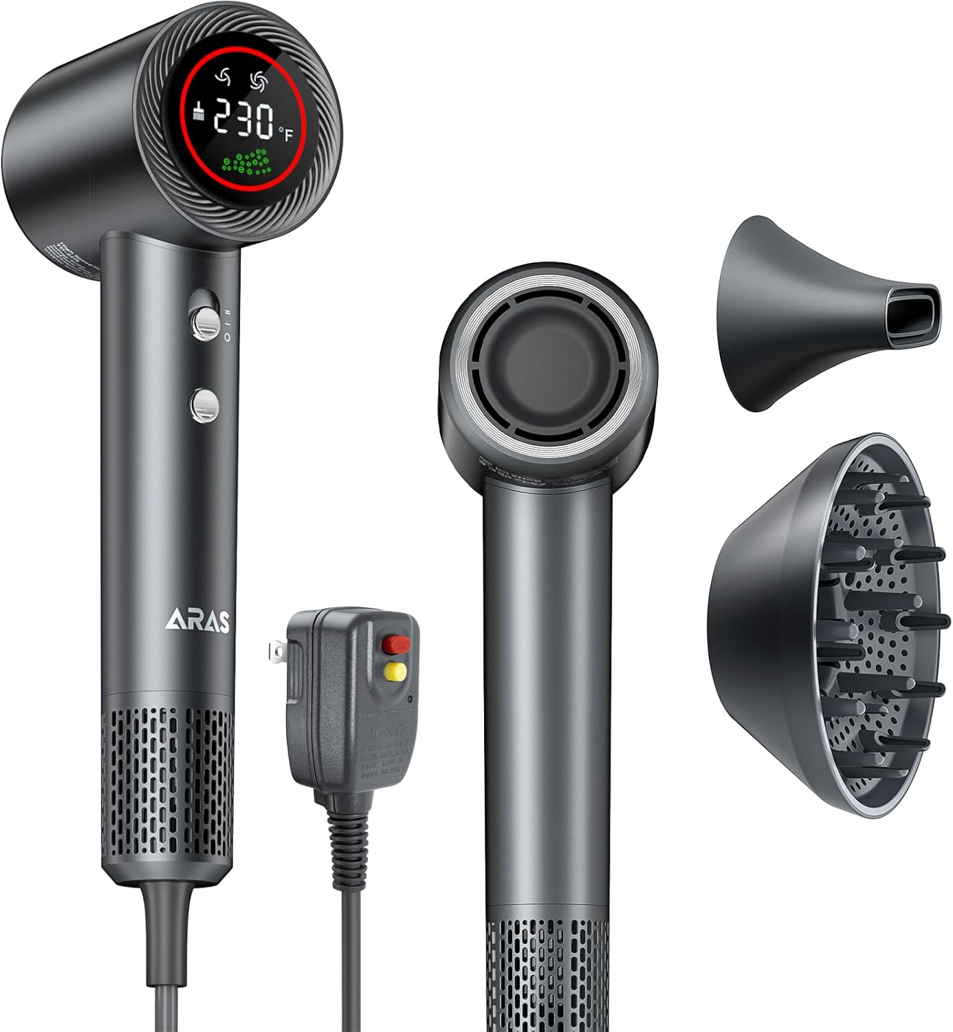 Hair Dryer, Negative Ionic Blow Dryer with 140, 000 RPM Professional High-Speed Blow Dryer, Brushless Motor for Fast Drying, Low Noise Thermo-Control Hairdryer with Magnetic Nozzle Hair Dryer, Negative Ionic Blow Dryer with 140, 000 RPM Professional High-Speed Blow Dryer, Brushless Motor for Fast Drying, Low Noise Thermo-Control Hairdryer with Magnetic Nozzle