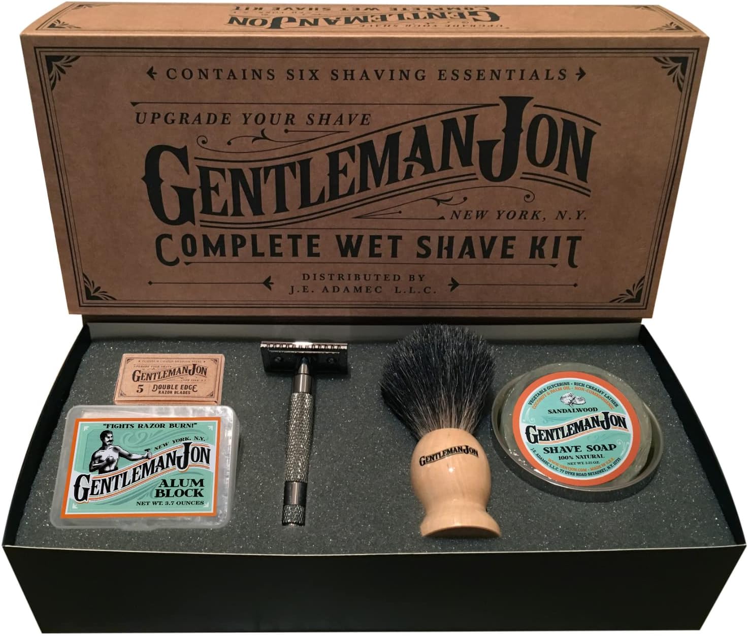 Safety Razor Shaving Kit | Vintage Wet Shave Grooming Set for Men – includes: Safety Razor, Hair Shaving Brush, Alum Block, Shave Soap, Bowl & Double Edge Razor Blades Safety Razor Shaving Kit | Vintage Wet Shave Grooming Set for Men – includes: Safety Razor, Hair Shaving Brush, Alum Block, Shave Soap, Bowl & Double Edge Razor Blades