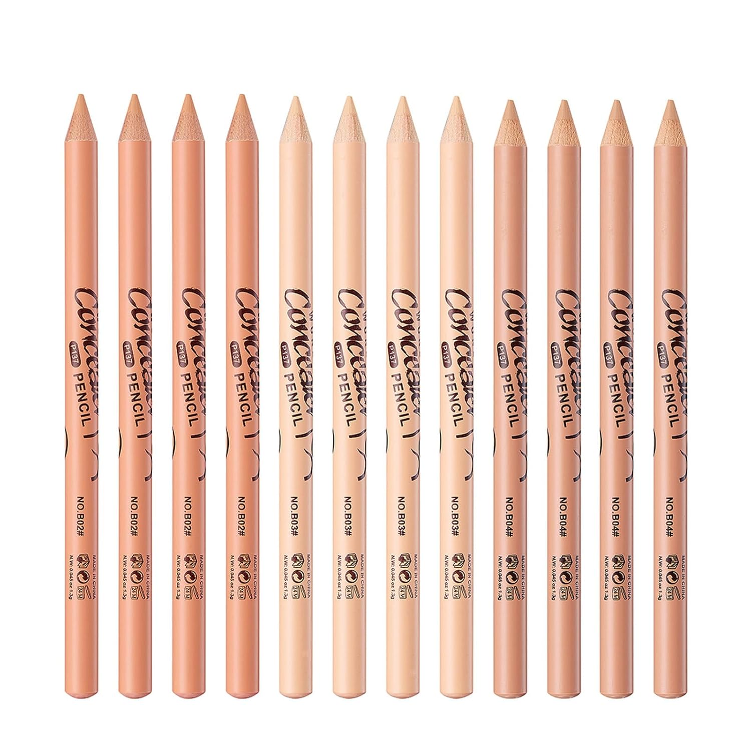 12 Pcs Wonder Concealer Pencil,3 Colors Face Concealer Pencil,Evens Out Skin Tone,Can Perfection Conceal Blemish,Dark Circle,Aging Spot,Acne,etc 12 Pcs Wonder Concealer Pencil,3 Colors Face Concealer Pencil,Evens Out Skin Tone,Can Perfection Conceal Blemish,Dark Circle,Aging Spot,Acne,etc