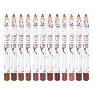 Boobeen 12 PCS Lip Liner Pencil Set, Long-Lasting Matte LipLiner, Smooth and Soft Creamy Lip Liner Crayon, Rich Lip Color, Lip Makeup Gift for Women
