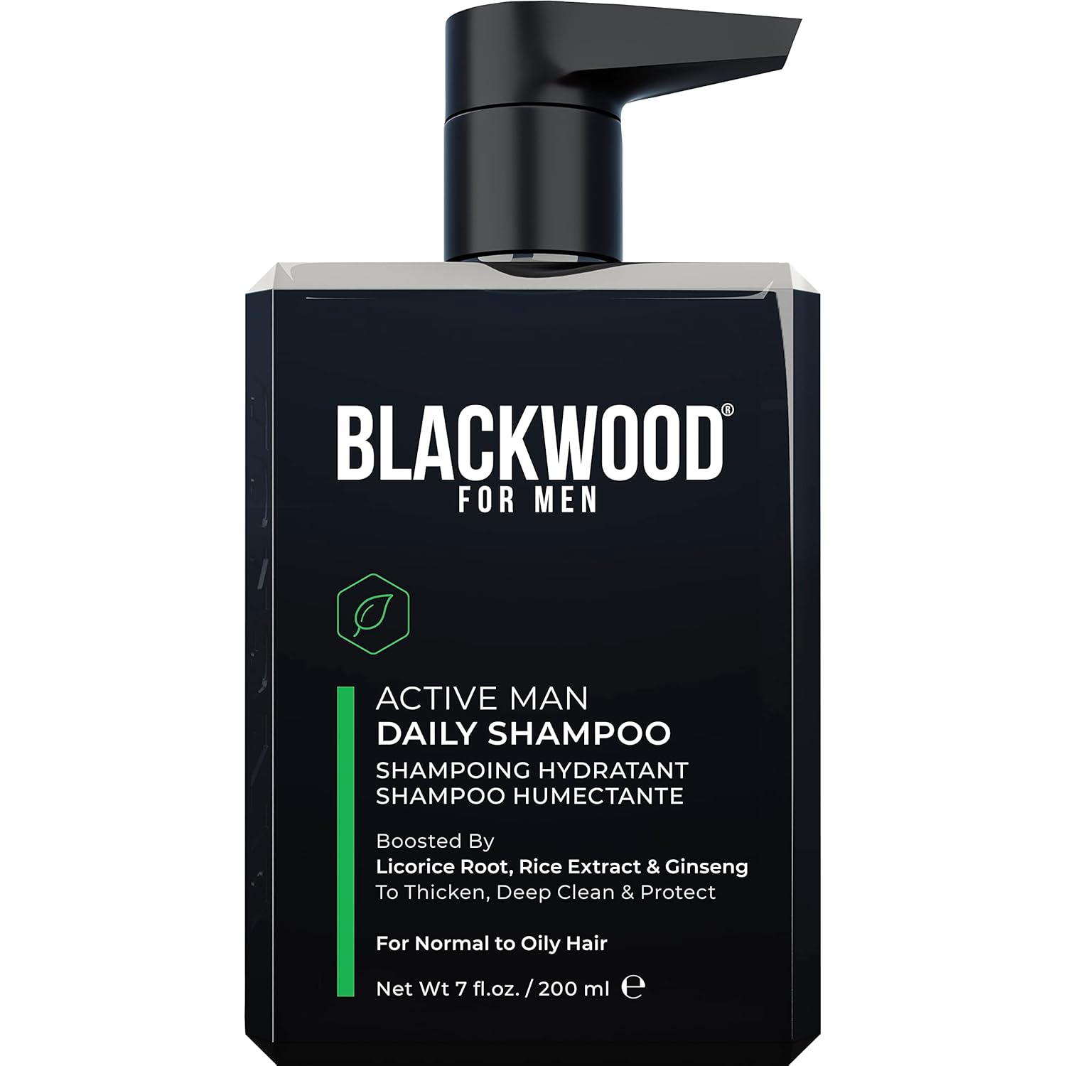 BLACKWOOD FOR MEN Active Man Daily Shampoo – Men’s Vegan Natural Thickening & Clarifying Shampoo for Normal to Oily Hair or Scalp – Fights Hair Loss – Sulfate Free with Ginseng & Aloe Vera (7oz) BLACKWOOD FOR MEN Active Man Daily Shampoo – Men’s Vegan Natural Thickening & Clarifying Shampoo for Normal to Oily Hair or Scalp – Fights Hair Loss – Sulfate Free with Ginseng & Aloe Vera (7oz)