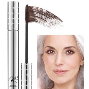 Mascara for Older Women 60 Plus, Brown Mascara Volume and Length for Mature Women with Thinning Lashes, Prime Mascara Waterproof Long Lasting Volumizing, Hypoallergenic Mascara for Sensitive Eyes-02