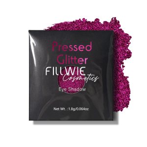 Glitter Eyeshadow Tin Palette – Chunky High Pigmented Hot Pink Sparkle eyeshadow, Waterproof Metallic Face Glitter, Vegan Cruelty-Free Beauty (Hot pink#11)