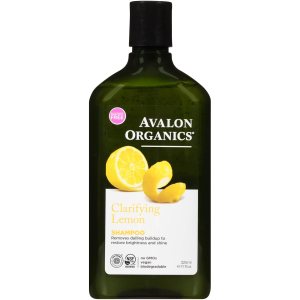 Avalon Organics Clarifying Lemon Shampoo, Removes Buildup to Restore Brightness and Shine, 11 Fluid Ounces