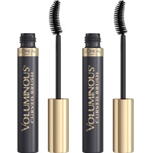 L’Oreal Paris Makeup Voluminous Original Volume Building Mascara with Curved Brush, Black, 2 Count