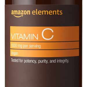 Amazon Elements Vitamin C 1000mg, Supports Healthy Immune System, Vegan, 300 Tablets, 10 month supply