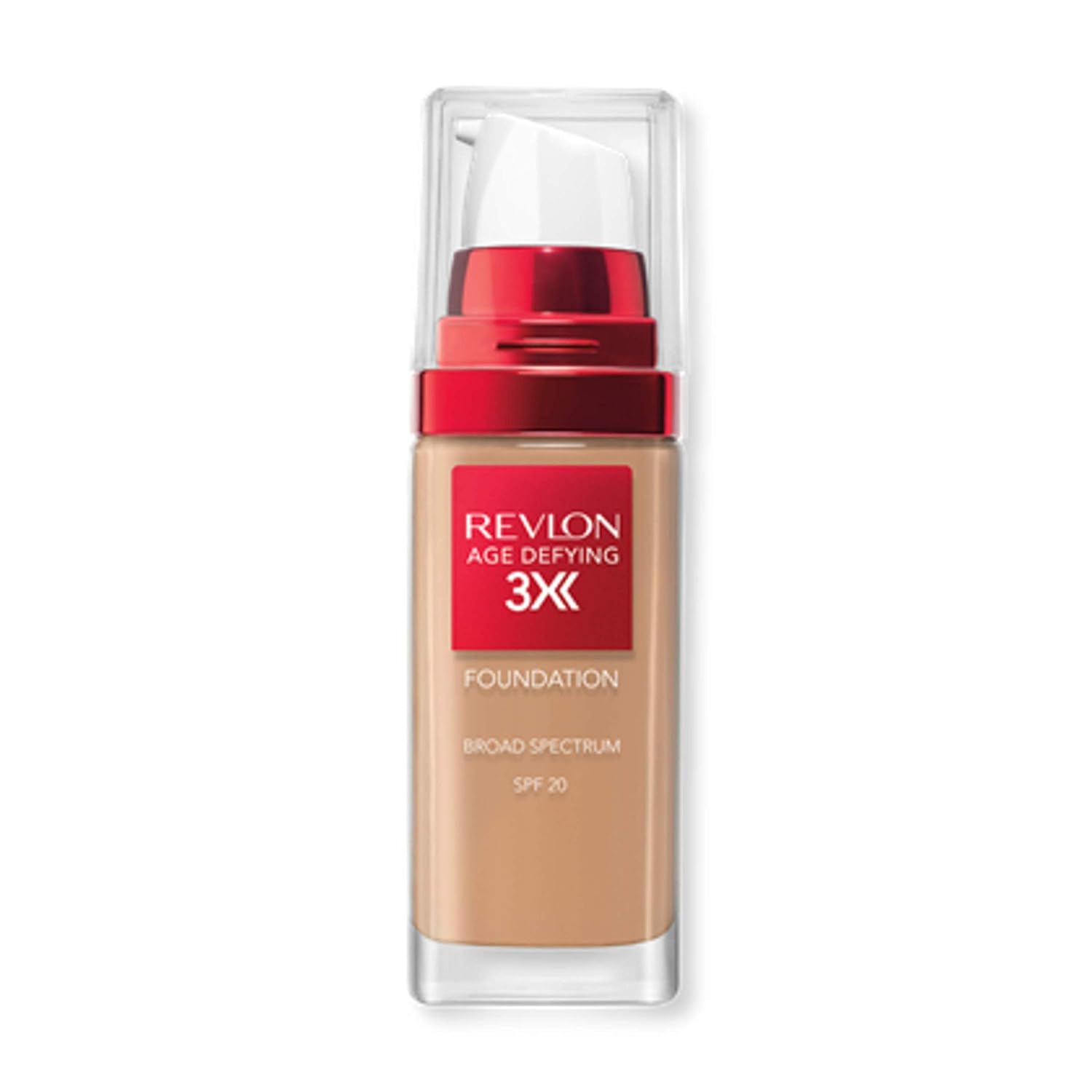 Revlon Liquid Foundation, Age Defying 3XFace Makeup, Anti-Aging and Firming Formula, SPF 30, Longwear Medium Buildable Coverage with Natural Finish, 035 Natural Beige, 1 Fl Oz Revlon Liquid Foundation, Age Defying 3XFace Makeup, Anti-Aging and Firming Formula, SPF 30, Longwear Medium Buildable Coverage with Natural Finish, 035 Natural Beige, 1 Fl Oz