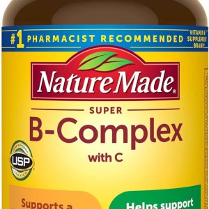 Nature Made Super B Complex with Vitamin C and Folic Acid, Dietary Supplement for Immune Support, 140 Tablets, 140 Day Supply