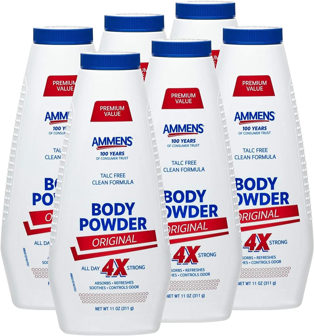 Ammen’s Original Medicated Body Powder, 11 oz., Pack of 6 Ammen’s Original Medicated Body Powder, 11 oz., Pack of 6