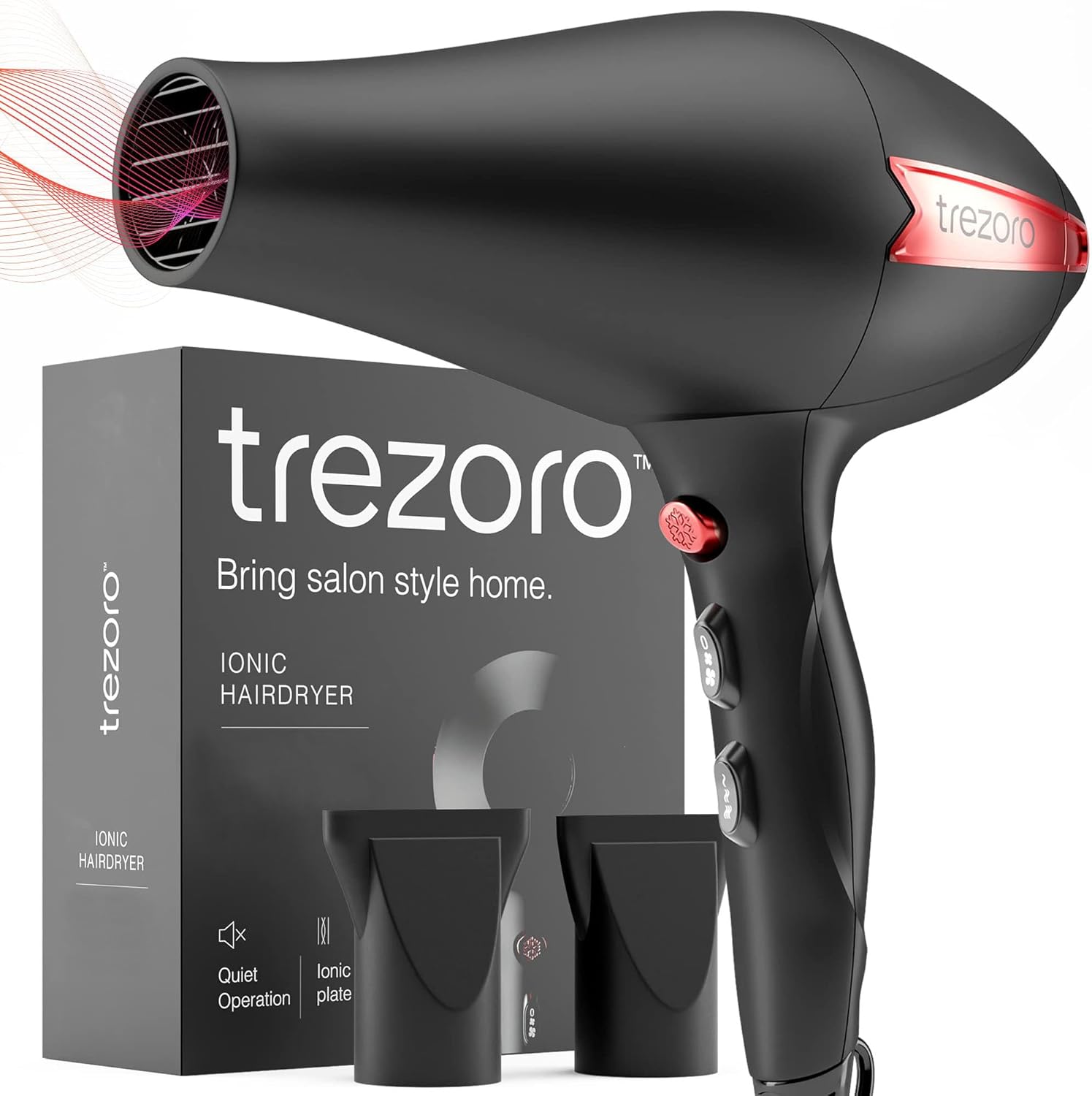 Professional 2200W Ionic Salon Hair Dryer – Professional Blow Dryer – Lightweight Travel Hairdryer for Normal & Curly Hair includes Volume Styling Nozzle Professional 2200W Ionic Salon Hair Dryer – Professional Blow Dryer – Lightweight Travel Hairdryer for Normal & Curly Hair includes Volume Styling Nozzle