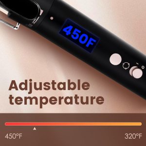 Bo’laiya 5 in 1 Curling Iron with Temperature Display, Curling Wand Set with 5 Interchangeable Ceramic Curling Wands, Instant Heat Up, Suitable for All Hair Types