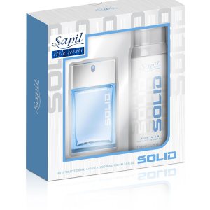 Sapil Solid – Eau De Toilette and Deodorant Spray For Men – Evokes Power and Sensuality – Opens with Fresh and Citrus Notes – Beautiful Giftset Box – Perfect for Gift Giving Occasion- 2 Pc