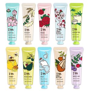 10 Pack Hand Cream for Dry Cracked Hands,Gifts for Women,Teacher Appreciation Gifts, Bulk Hand Lotion Travel Size for Dry Cracked Hands, Moisturizing Hand Care Cream