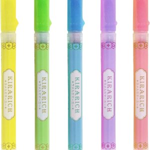Zebra Glitter Highlighter, Kirarich, 5 Color Set (4901681512102)