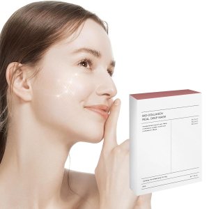 Bio Collagen Deep Penetration Overnight Mask – 4 Sheets of Intensive Hydrating & Firming Hydrogel Mask for Improved Moisture, Elasticity, Wrinkle Reduction & Skin Soothing