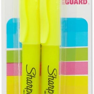 SHARPIE Accent Pocket-Style Highlighters, 2 Fluorescent Yellow Highlighters (27162PP)