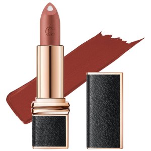 Dual Core Moisturizing Lipstick, Longlasting Hydrating, High Pigmented Lip Color With Vitamin E and Olive Oil, 08 Apricot Tea, Black