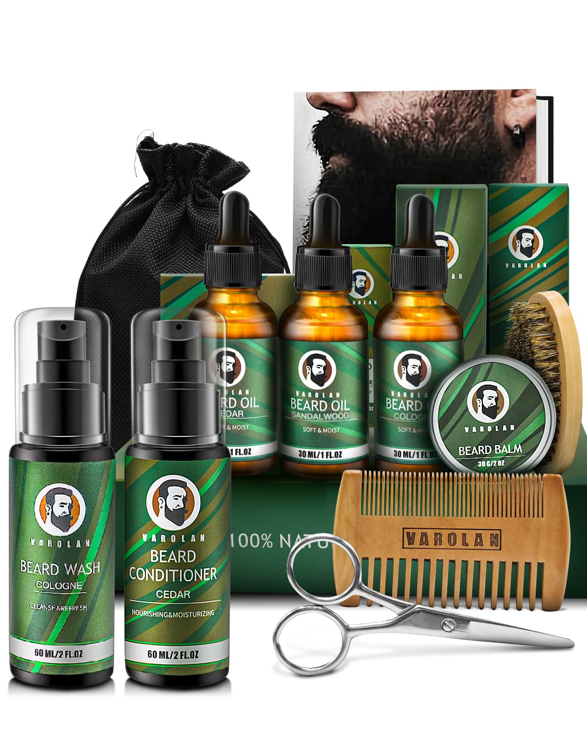 Mens Gifts for Birthday, Gifts for Men, Beard Care Kit with Beard Oil Balm Conditioner Wash Brush Comb Scissor, Stocking Stuffers for Men Birthday & Christmas Gifts for Boyfriend Brother Dad Husband Mens Gifts for Birthday, Gifts for Men, Beard Care Kit with Beard Oil Balm Conditioner Wash Brush Comb Scissor, Stocking Stuffers for Men Birthday & Christmas Gifts for Boyfriend Brother Dad Husband