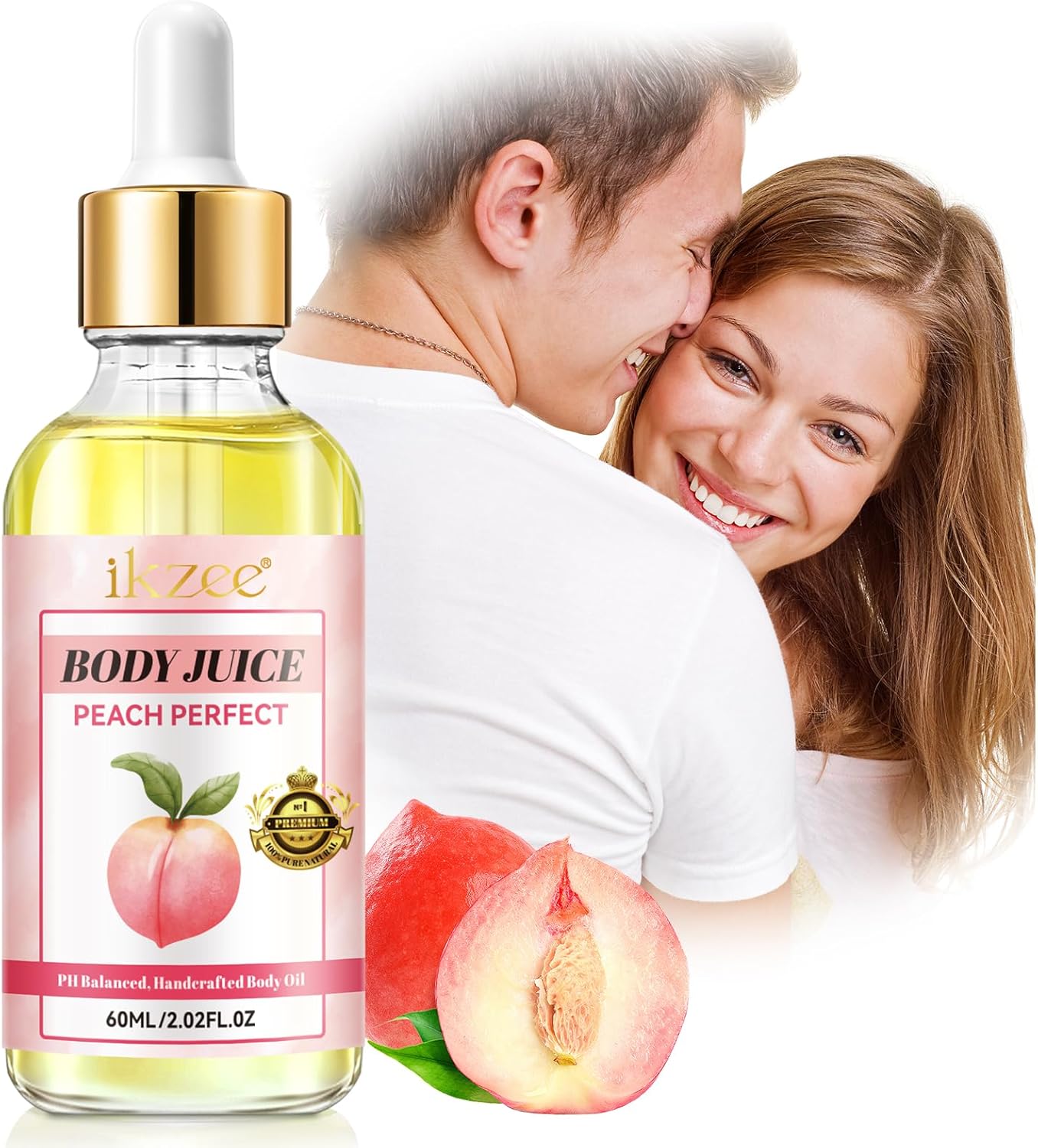 Body Juice Oil, 60ml Body Juice Oil Vanilla Cream, Body Juice Oil Peach Perfect, Eliminates Odor and Ph Balanced, Hand Crafted Body Oil for Women, 100% Pure Feminine Essential Oil Intimate (Peach) Body Juice Oil, 60ml Body Juice Oil Vanilla Cream, Body Juice Oil Peach Perfect, Eliminates Odor and Ph Balanced, Hand Crafted Body Oil for Women, 100% Pure Feminine Essential Oil Intimate (Peach)