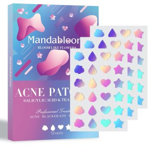 Acne Patches Pimple Patches for Face with Natural Green Algae Extract & Tea Tree Oil Hydrocolloid Acne Patches – Cover and Reduce Zits, Pimples, Blemishes, 72 Dots