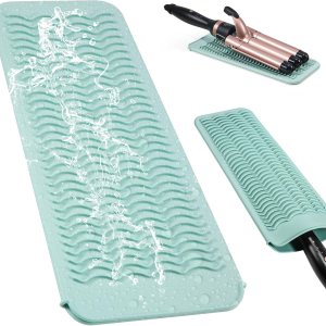 Silicone Heat Resistant Mat Pouch for Curling Iron, Flat Iron, Hair Straightener, Hot Hair Tools