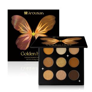Eyeshadow Palette, Matte Shimmer Glitter Nature Nude Eye Makeup Palette, Highly Bold Pigmented Pressed Powder Palette, Natural Velvet texture Golden Hour