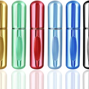 Portable Perfume Travel Refillable Bottle, Travel Size Cologne Atomizer Dispenser, Pocket Purse Perfume On The Go Container,Travel Perfume Scent Pump Case Spray Bottles For Traveling 5ml (8 Pack)