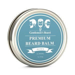 The Gentlemen’s Conditioning Beard Balm for Men – Bay Rum Scent – All Natural – Styles, Strengthens, Thickens & Softens Promoting Healthier Beard & Mustache Growth