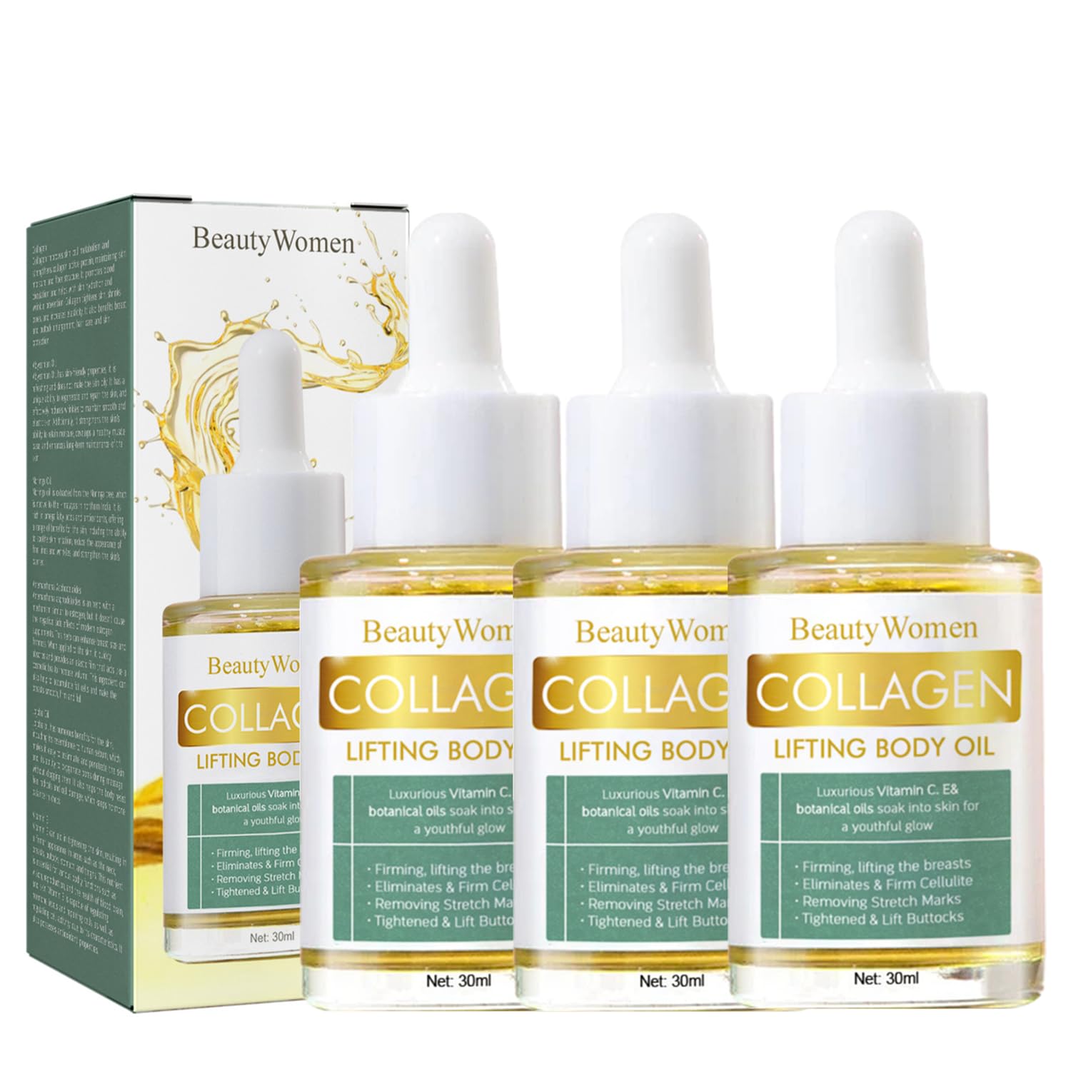 3PC Furzero Beauty Women Collagen Lifting Body Oil, Furzero Collagen Lifting Body Oil,Beauty Lady Collagen Lifting Body Oil,Anti Aging Collagen Serum for Face,Reduces Fine Lines and Wrinkles 3PC Furzero Beauty Women Collagen Lifting Body Oil, Furzero Collagen Lifting Body Oil,Beauty Lady Collagen Lifting Body Oil,Anti Aging Collagen Serum for Face,Reduces Fine Lines and Wrinkles