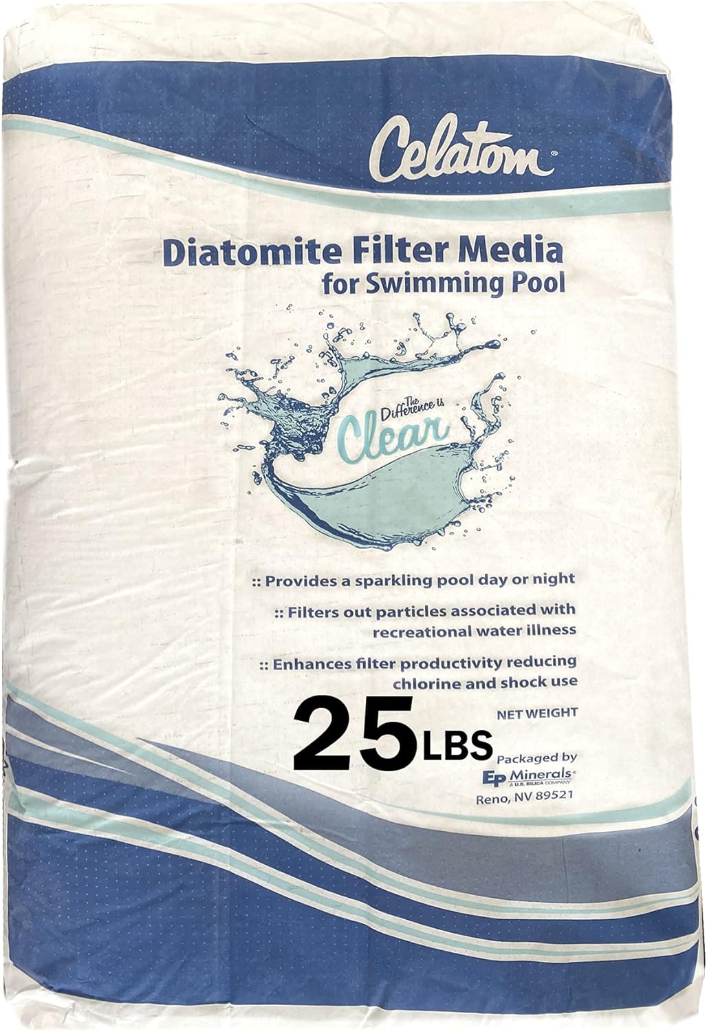 Celatom Diatomaceous Earth DE Pool Filter Aid – Swimming Pool & Spa Filtration – – 25 Pounds Celatom Diatomaceous Earth DE Pool Filter Aid – Swimming Pool & Spa Filtration – – 25 Pounds