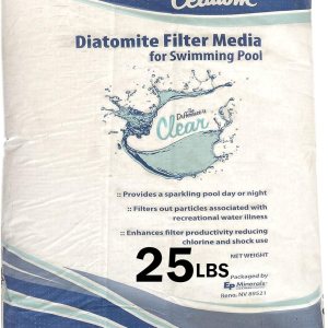Celatom Diatomaceous Earth DE Pool Filter Aid – Swimming Pool & Spa Filtration – – 25 Pounds