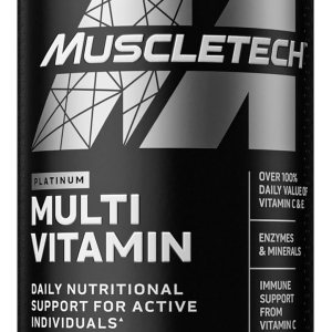 MuscleTech Platinum Multivitamin for Immune Support 18 Vitamins & Minerals Vitamins A C D E B6 B12 Daily Workout Supplements for Men 90 Ct