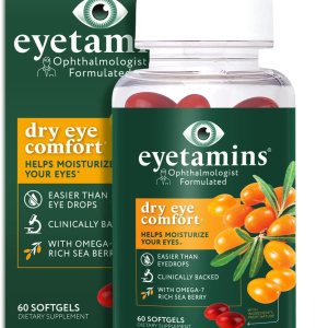 Dry Eye Comfort – 60 Softgels – Ophthalmologist – Formulated, Natural – Himalayan Sea Buckthorn Oil – Vegan and Non-GMO Formula