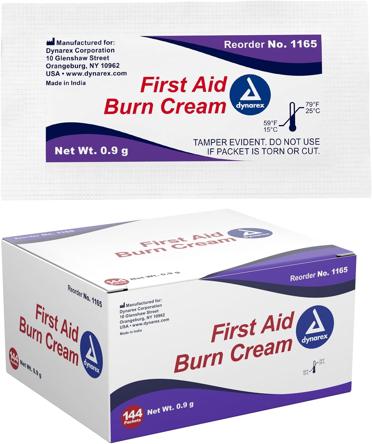 Dynarex First Aid Burn Cream – Burn Ointment For Minor Cuts, Wounds, Burns – Single Dose Water-Based Formula with Benzalkonium Chloride – For Medical & Home Care – 0.9g Packets, Box of 144 Dynarex First Aid Burn Cream – Burn Ointment For Minor Cuts, Wounds, Burns – Single Dose Water-Based Formula with Benzalkonium Chloride – For Medical & Home Care – 0.9g Packets, Box of 144