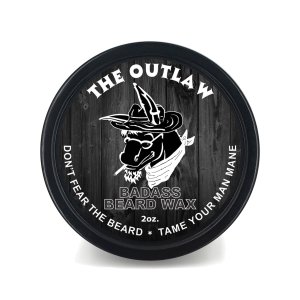 Badass Beard Care Beard Wax For Men – The Outlaw Scent, 2 oz – Softens Beard Hair, Leaves Your Beard Looking and Feeling More Dense