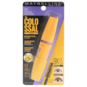 Maybelline Volum’ Express Colossal Washable Mascara Makeup, Volumizing, Glam Black, 1 Count