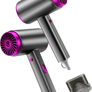 Hair Dryer with Diffuser, Powerful Fast Drying Low Noise Blow Dryer, Ideal for Home Salon Travel