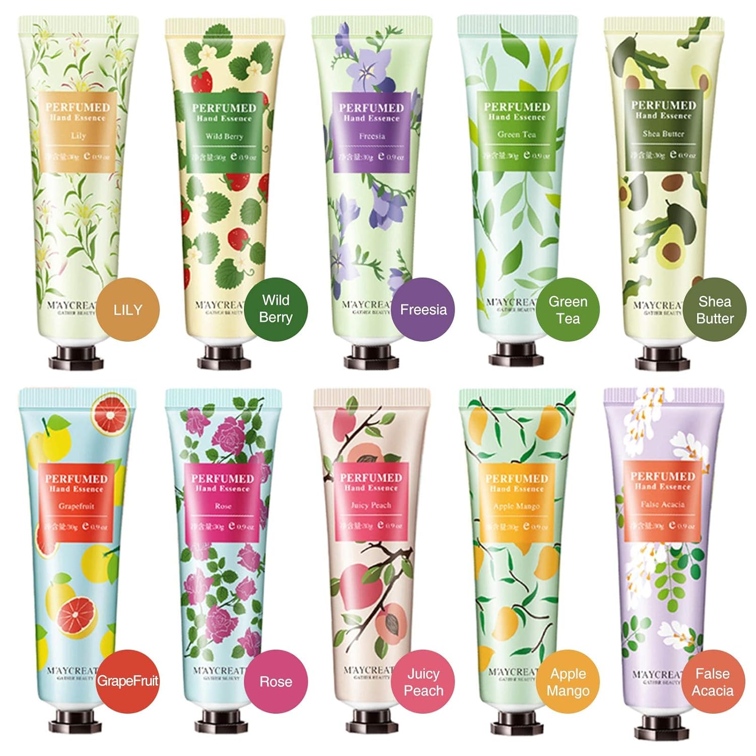 10 Pack Fruits Fragrance Hand Cream, Moisturizing Hand Care Cream Travel Gift Set With Shea Butter Natural Aloe and Vitamin E For Men And Women-30ml 10 Pack Fruits Fragrance Hand Cream, Moisturizing Hand Care Cream Travel Gift Set With Shea Butter Natural Aloe and Vitamin E For Men And Women-30ml