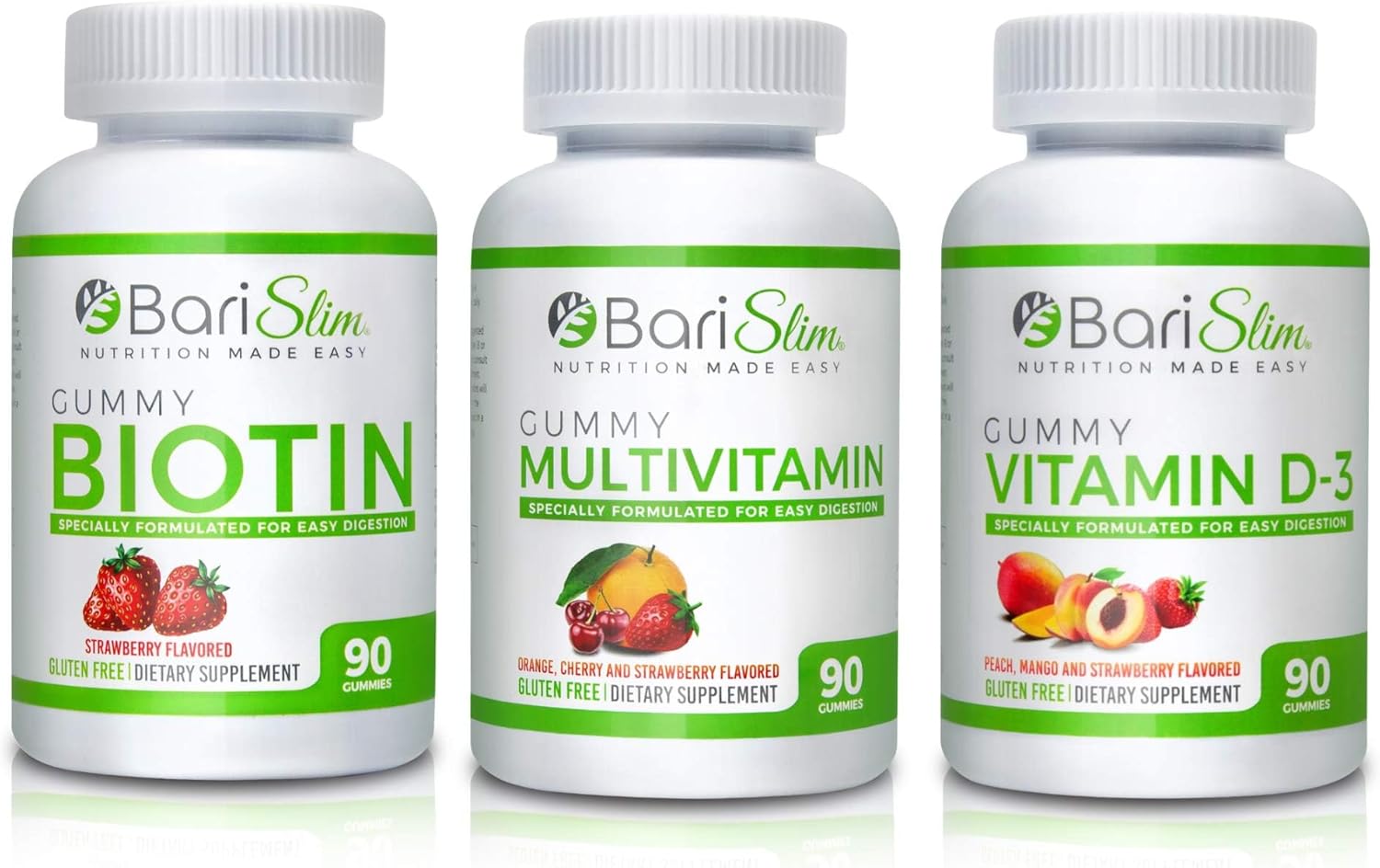 BariSlim Bariatric Multivitamin Gummies – Specially Formulated Gummy Vitamin for Patients After Weight Loss Surgery – Easy to Digest & Great Tasting Fruit Flavors | Pack of 3 (90 Fruit Chews) BariSlim Bariatric Multivitamin Gummies – Specially Formulated Gummy Vitamin for Patients After Weight Loss Surgery – Easy to Digest & Great Tasting Fruit Flavors | Pack of 3 (90 Fruit Chews)