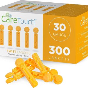 Care Touch Lancets for Diabetes Testing – 30 Gauge Diabetic Lancets for Blood Testing and Glucose Testing – Fits Most Lancing Devices – Sterile, Single Use 30g Blood Sugar Lancets – 300 count