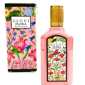 G.u.cc.i flora georgeous Gardenia Eau de parfum for women, mini splash,mini perfume 0.16 fl 5ml, perfume for women